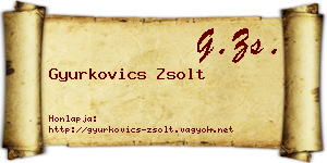 Gyurkovics Zsolt névjegykártya